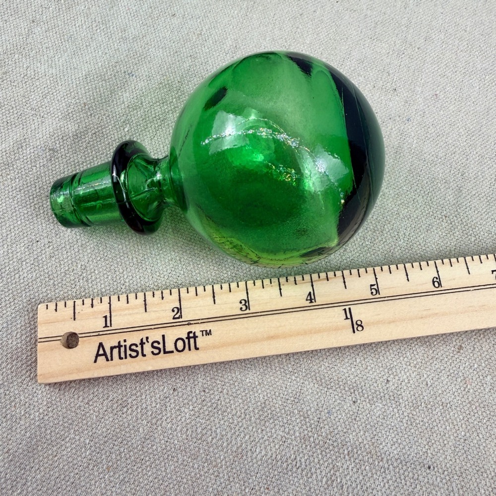 Wayne Husted for Stelvia Empoli Italian Glass Sunflower Decanter 14" Green MCM - Picture 12 of 12
